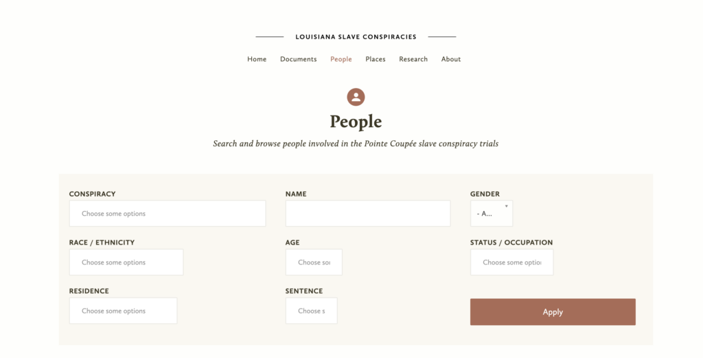 people page with multiple call-to-action buttons